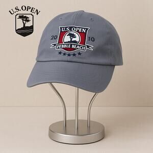 Vintage US Open Pebble Beach 2010 Golf Hat Cap Grey/Blue Mens One Size USGA